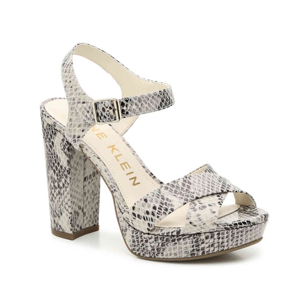 Platform Snake Print Heels